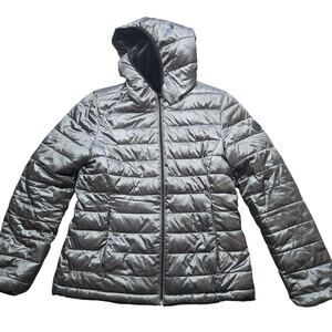 Andrew Marc Ladies' Ultra Soft Reversible Hooded Puffer Jacket